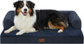 Waterproof Orthopedic Dog Bed for Medium Dogs, 35x22in, Navy Blue