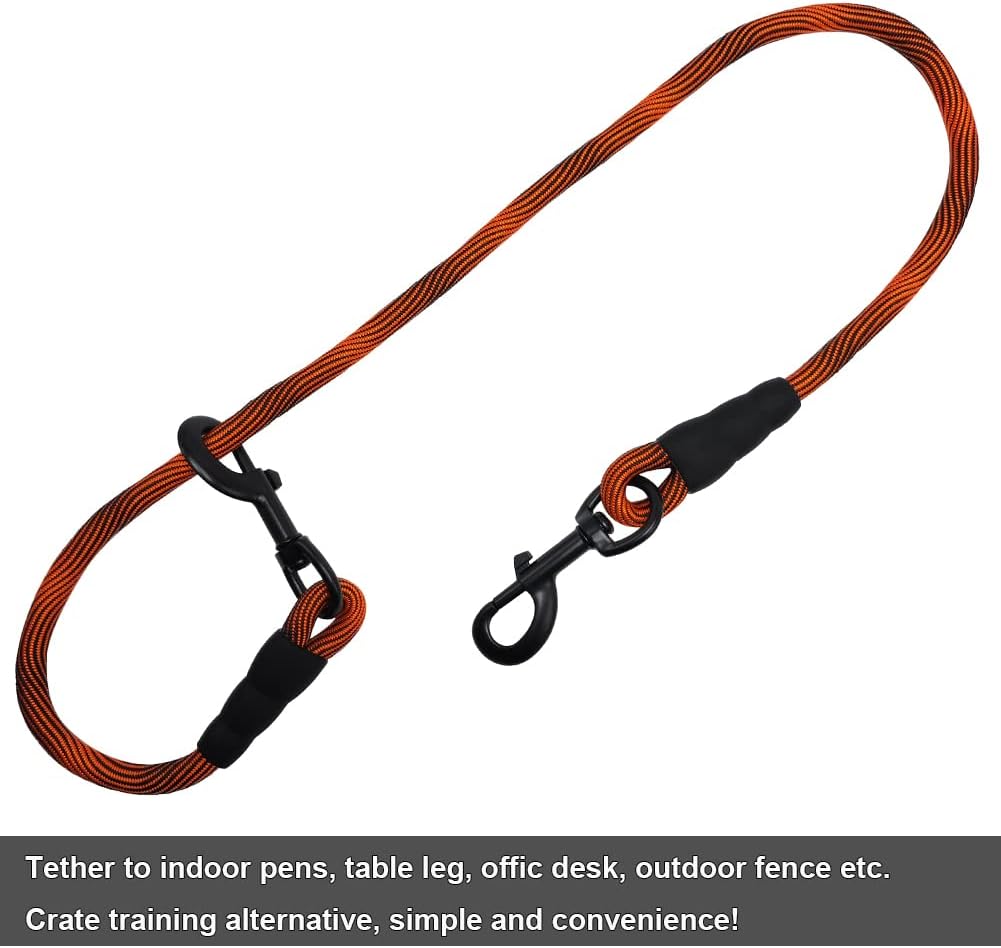 BTINESFUL 3FT 4FT 5FT Dog Tie Down, 2/5" Nylon Rope Indoor Short Dog Tether