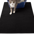 GORILLA GRIP Cat Litter Mat, Soft Felt Scatter Catcher, 35x23, Black