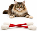 Glaciart One XXL Swabs Cat Toys with Catnip - 2 Pk | Durable for Chew, Cute Cat Toys Interactive Kitty for Boredom, Exercise, & Play | Filled w/Organic Catnip for Anxiety & as Digestive Aid