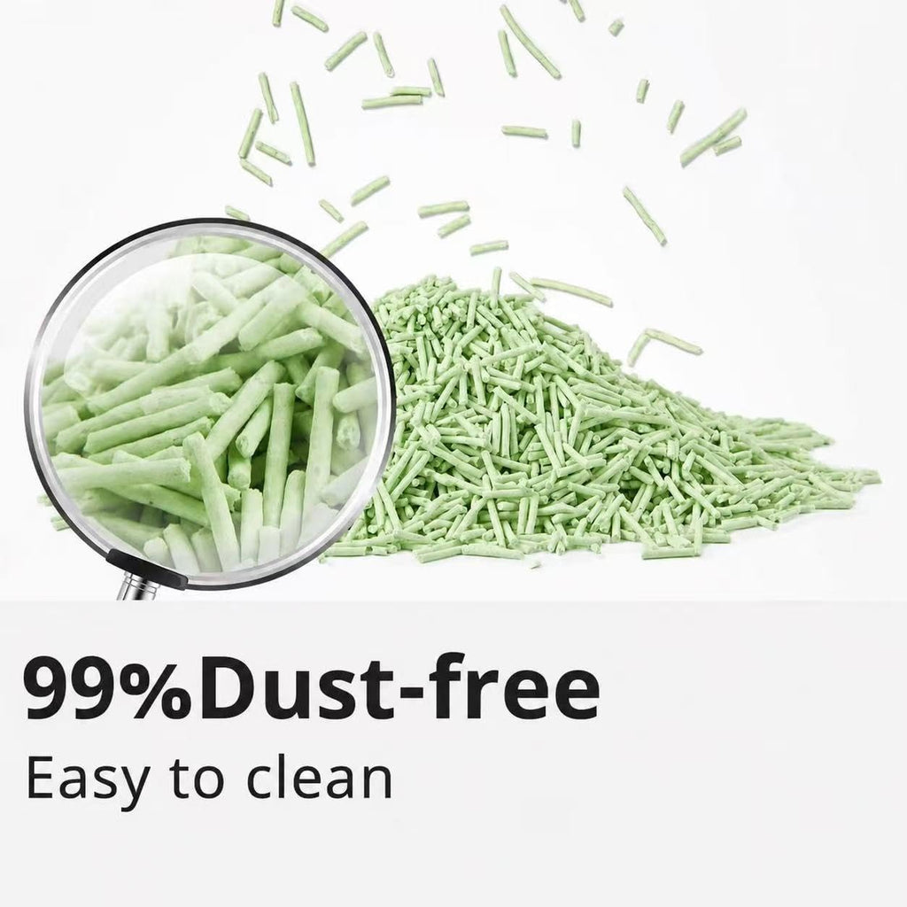 Green Tea Tofu Cat Litter, Fresh Scent, Low Dust, Fast Clumping, 22.4 lb
