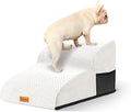 2-Step Dog Stairs for Small Dogs, Non-Slip Foam Pet Steps for Low Couch Bed