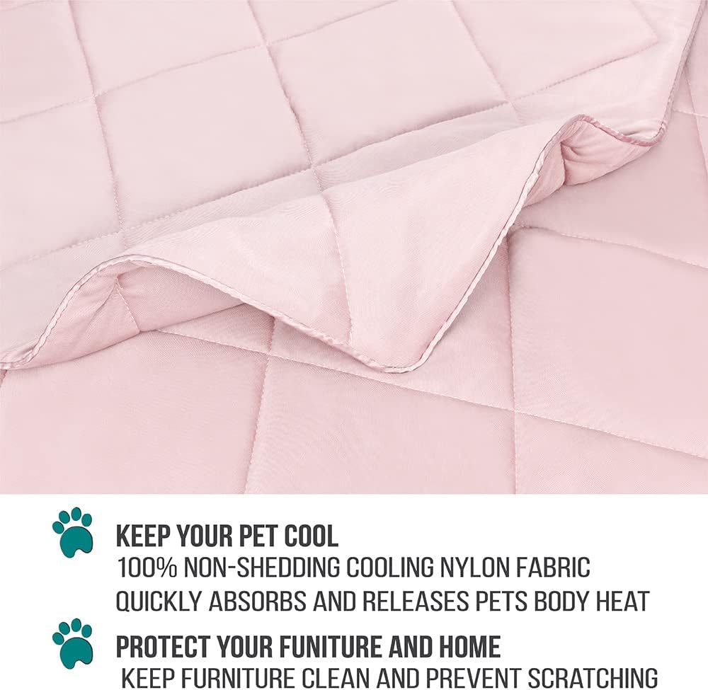 PetAmi Cooling Dog Blanket Lightweight Soft for Medium Pet Cat, 29x40 Pink