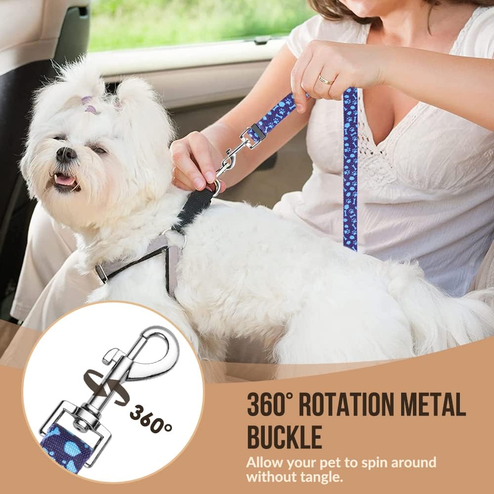 SlowTon Dog Seat Belt for Car, 2 Pack Dog Car Harness Seatbelt with Bungee
