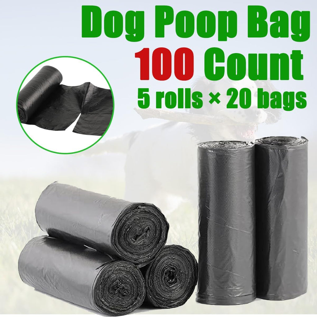 FUSBUNTY Dog Waste Bags, 100 Count Replacement Bags for Pooper Scooper | Sized 19.7 x 17.7 Inches for FUSBUNTY Swivel Bin & Rake Set. Durable Pet Waste Bags for Easy Dog Poop Cleanup.