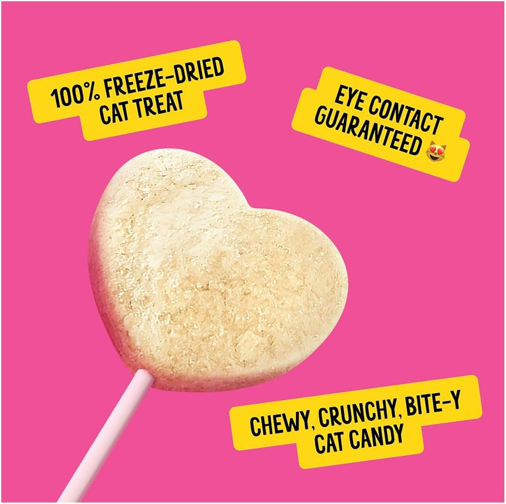 BONKERS Purr Pops Chicky Licks Freeze-Dried Cat Treats, 4-Count, 2 Packs with Cat Spring Toys