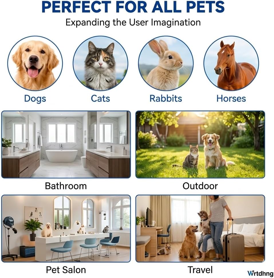 Pet Grooming Gloves for Dogs and Cats, Silicone Bathing Mitts