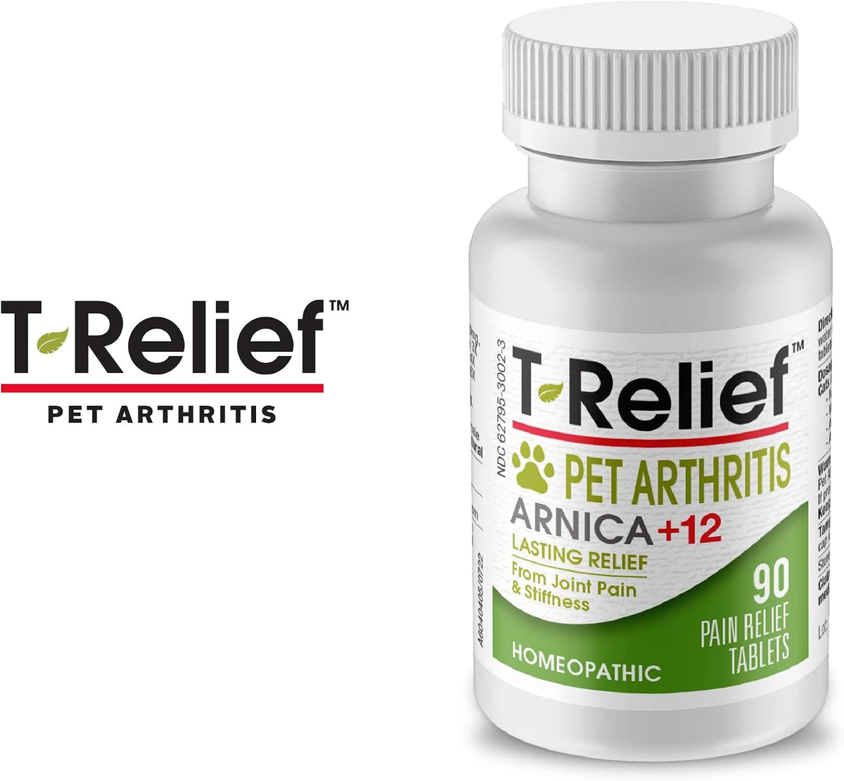 MediNatura T-Relief Pet Joint Aches Relief Homeopathic, 90 Tablets, 2 Pk