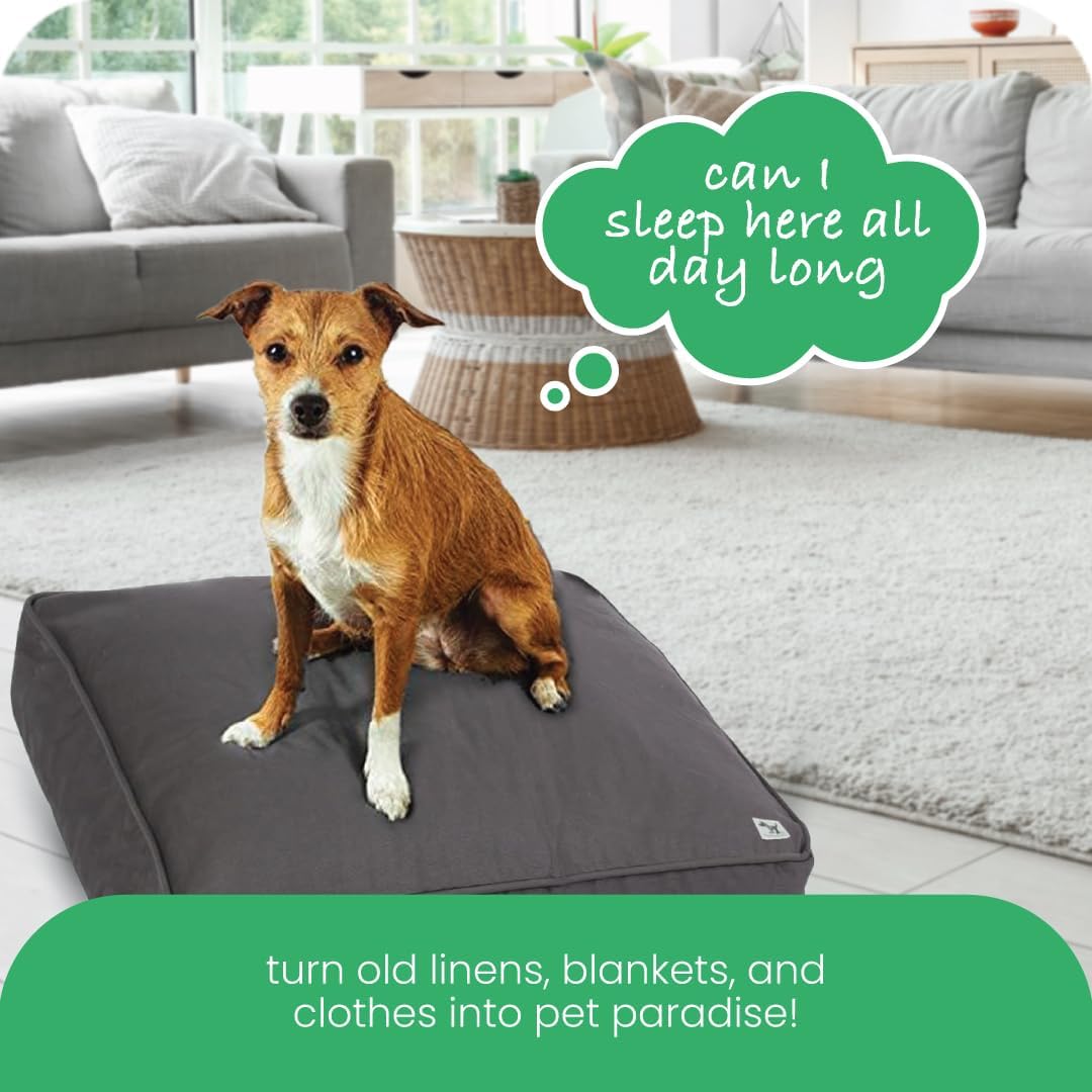 Molly Mutt Dark Gray Dog Bed Cover, Non-Toxic & 100% Cotton, 27"x36"x5"