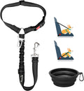 Lukovee Dog Car Seat Belt, 2 Pack, Headrest Restraint, Headrest+Clip+1 Bowl