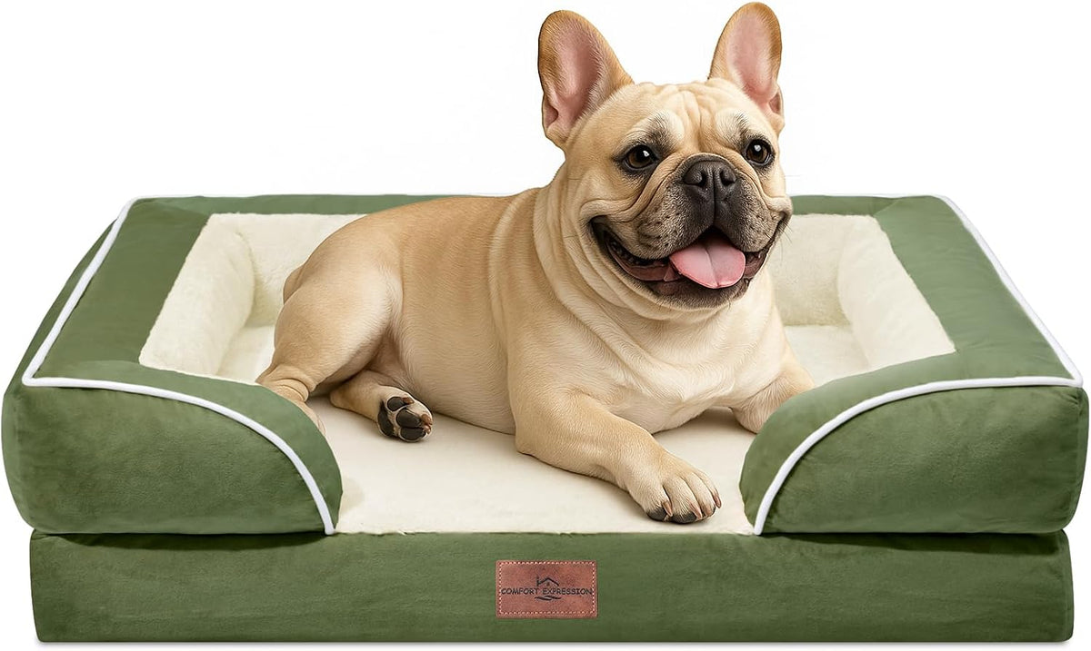Comfort Expression Orthopedic Dog Bed for Medium Size Dog with Bolster