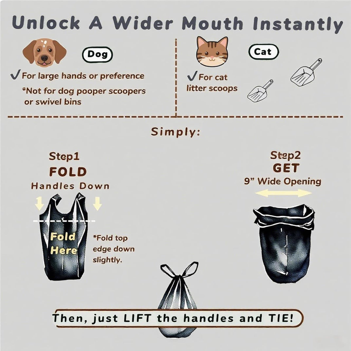 Ultra Thick RockRhino Dog Poop Bags, Multi-Layer Bottom, Opaque Odor-Proof | Easy Open Tie Handles | Certified Compostable Plastic Free | 120 Heavy Duty Bags, Mint Scent, Fits Holder, No Scooper Needed