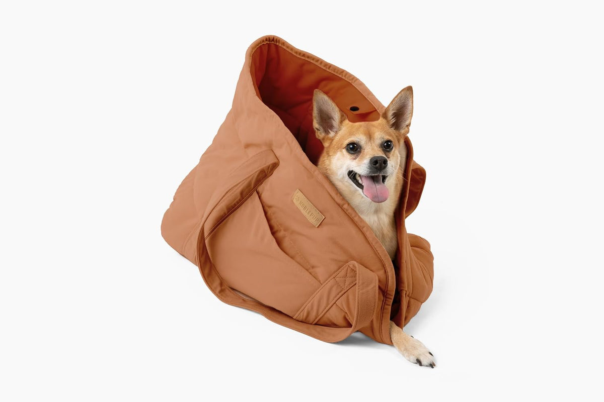 Plush Dog Purse Carrier for Small Dogs, Soft Tote, Brown