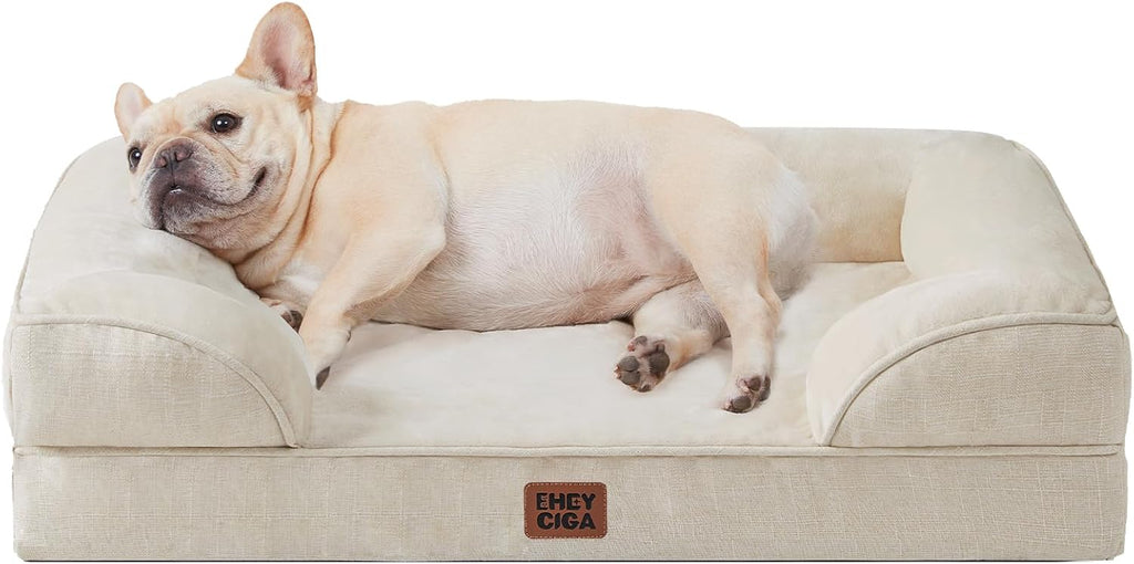 EHEYCIGA Orthopedic Dog Bed Medium Size Dog, Waterproof Washable Pet Beds