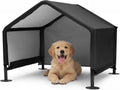 MEWANG Dog House Outdoor, Small Pet Shade Shelter Outside, Black
