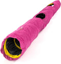 Velvet Fabric - Foldable/Collapsible - 140x25 cm (55.12x9.84 Inches) Cat Tunnel (Pink)