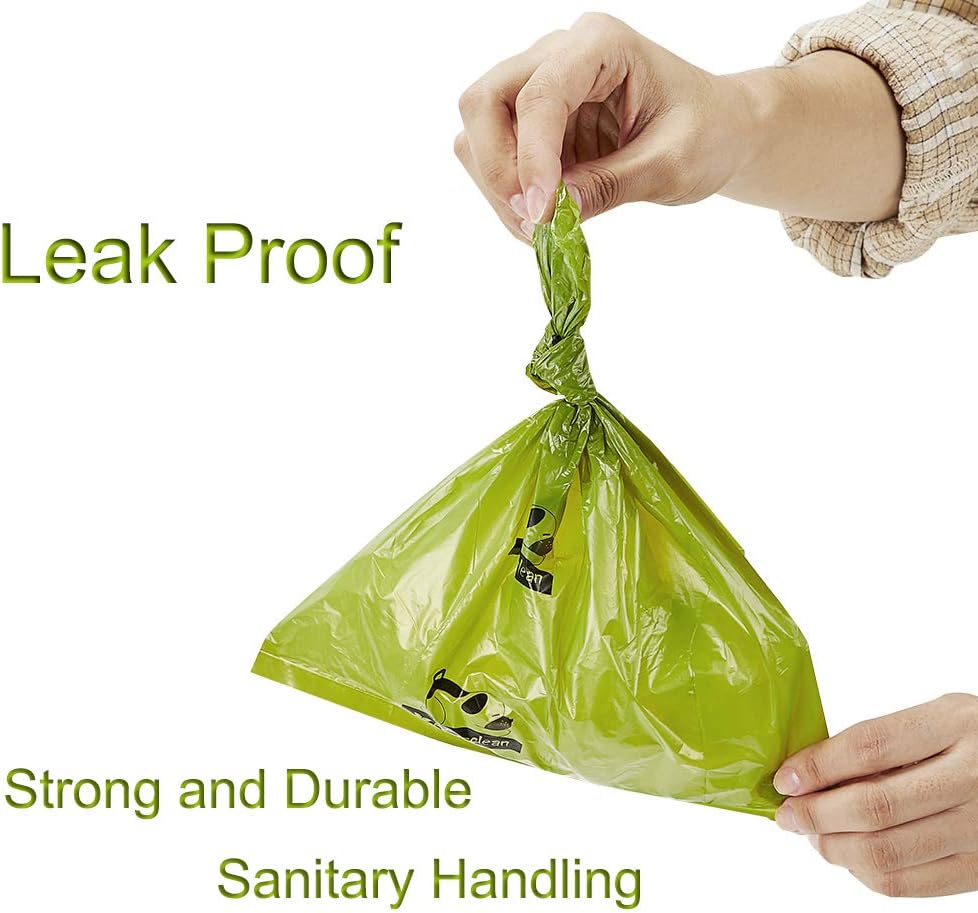 ECO-CLEAN Dog Poop Bags, 24 Rolls/360 Bags with Dispenser | Dog Waste Bags, Unscented, Leak-Proof, Easy Tear-Off