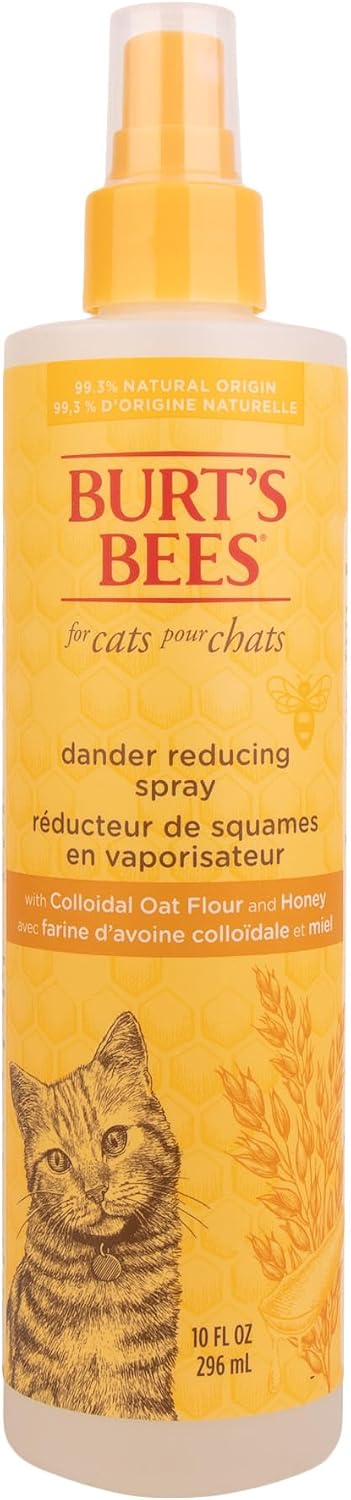 BURT'S BEES FOR PETS Cat Dander Reducing Spray, Oat & Honey, 10 Fl Oz
