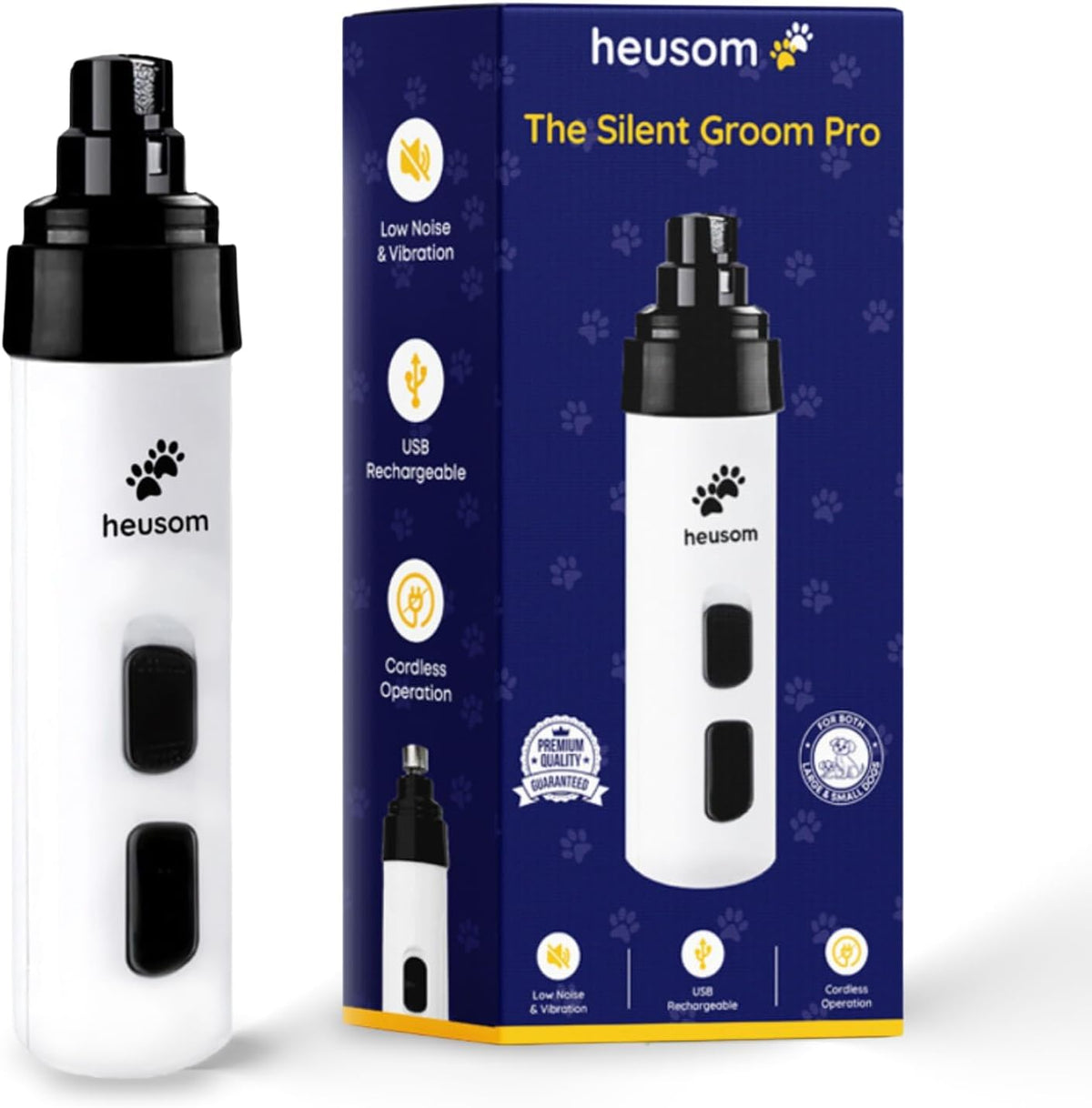 Save 10% on Silent Groom Pro Pet Nail Grinder + Replacement Drum Grinders (3 pcs) + Pet Paw Trimmer