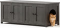 47.5" L Cat Litter Box Enclosure Furniture for 2 Cats, Charcoal Grey