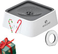 ELS PET Grey 70oz 2L No Spill Dog Cat Bowl Carbon Filter Water Dispenser | 70oz 2l, floating disk slow drink, activated carbon filter, dual spill proof, anti slip, dishwasher safe, medium large dogs 