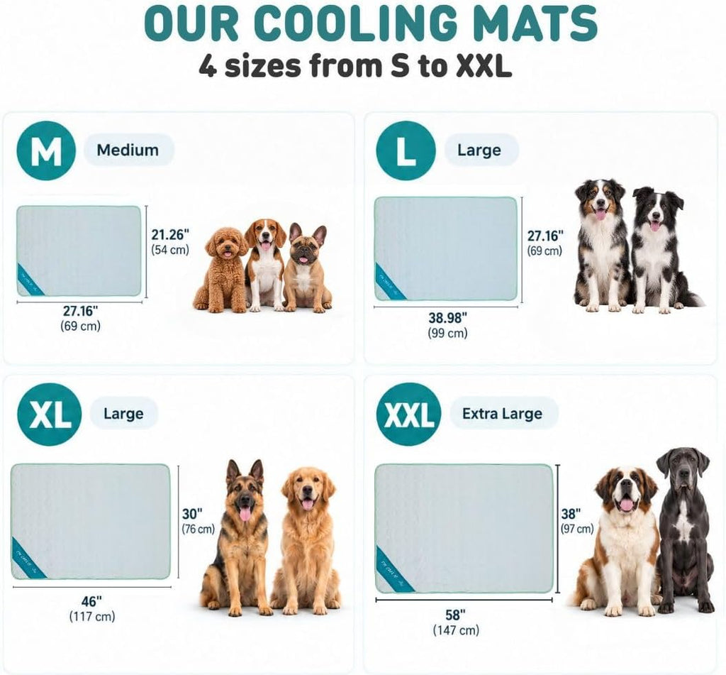 INSPECTOR TAIL Dog Cooling Mat, Indoor & Outdoor, XXL Self Cooling Pad
