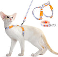 Dooradar Cat Harness and Leash Set, Adjustable Pet Straps, White
