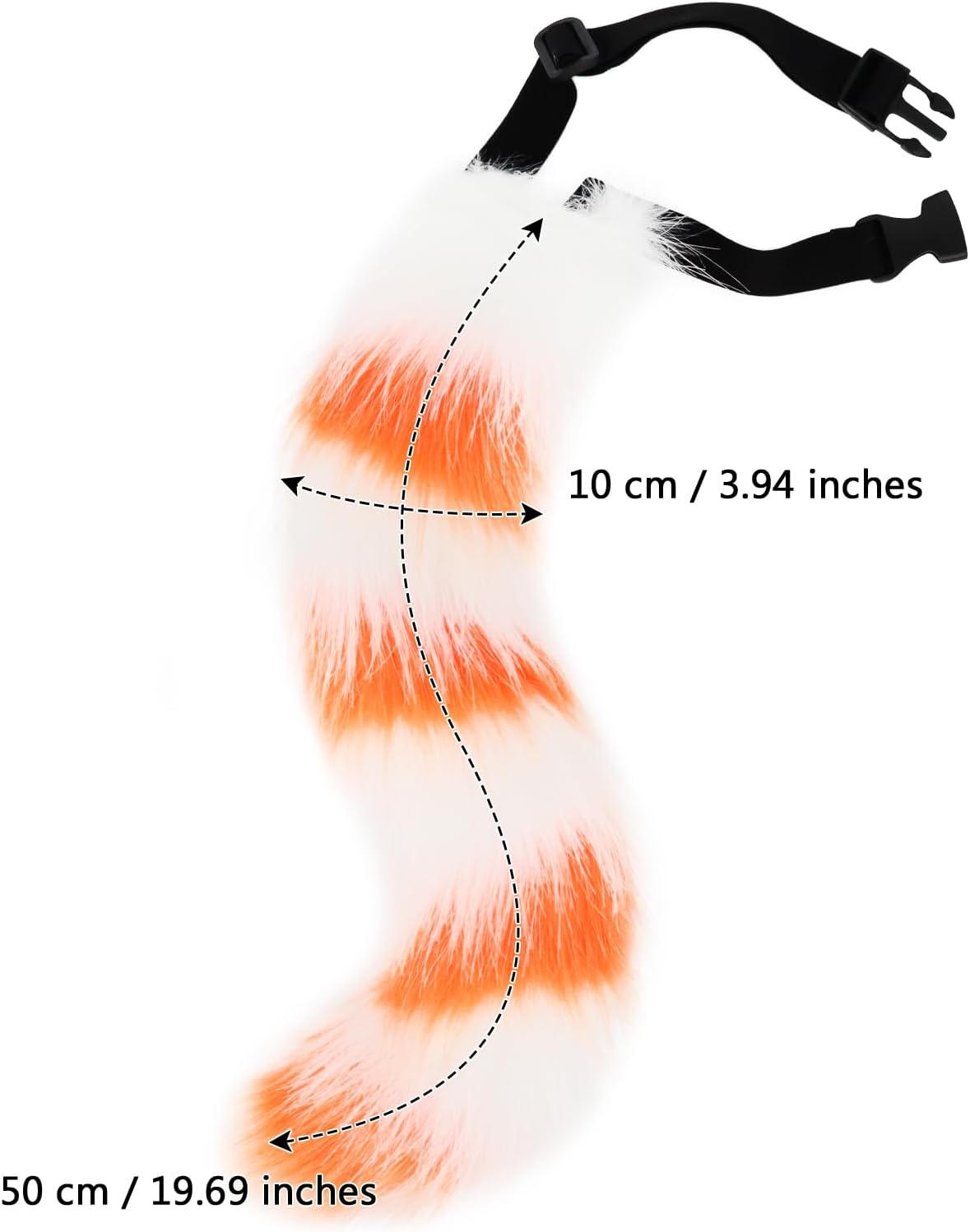 COSYEARS Animal Cat Wolf Fox Dog Faux Fur Tail for Halloween Party Cosplay Costume Accessories