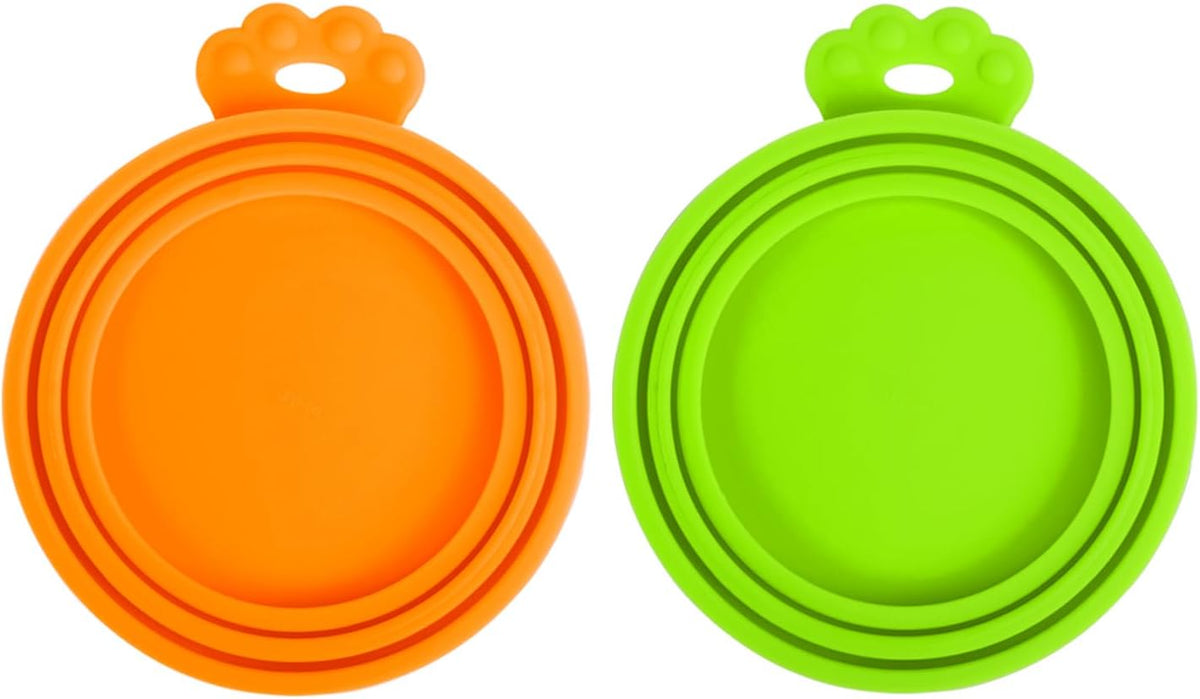PetBonus 2 Packs Pet Food Can Covers Lids, Universal Size for Dog Cat Food | Silicone, 1 fit 3 Standard Size Can Tops, Can Topper for Wet Food, BPA Free, Dishwasher Safe 