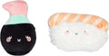 Pearhead Pet Interactive Plush, Chew, and Catnip Sushi & Soy Sauce Cat Toys, Set of 2, Owner Playtime Accessory, Must Have Kitten Accessories