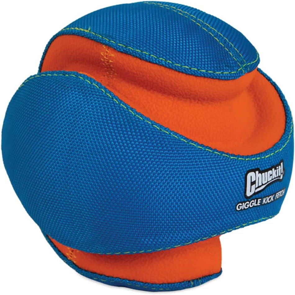 ChuckIt! Kick Fetch Dog Toy Ball With Giggle Sounds, Small
