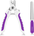 6" Dog Nail Clippers for Small, Medium and Large Breed Professional Pet Nail Trimmers -Suitable for Cats, Rabbits and Guinea Pigs with Safety Guard to Avoid Over Cutting (Purple)