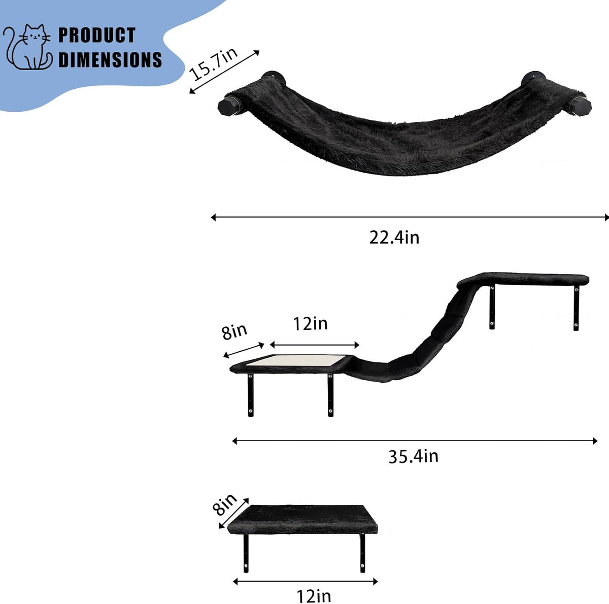 Cat Wall Shelves Set Cat Mounted Climbing Wall System Wall Furniture