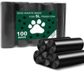 Dog Waste Bags - 100 Pcs Dog Poop Bags for 5L Dog Poop Trash Can Outside | 5 Pack Dog Poop Bag Rolls, Dog Waste Can Liners for Outdoor, Poop Bags for Dogs, 5L Trash Bags for Home Office Kitchen