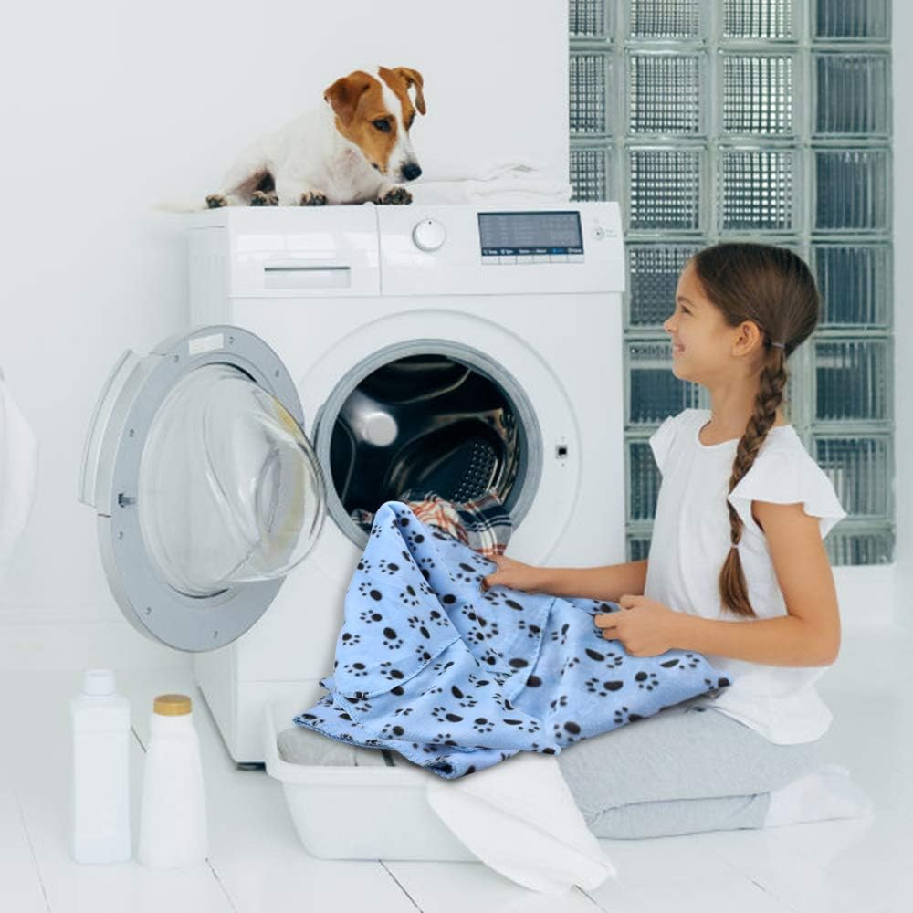 Comsmart Dog Blankets, 6 Pack Fleece Pet Blankets, 39x35 inches, Blue