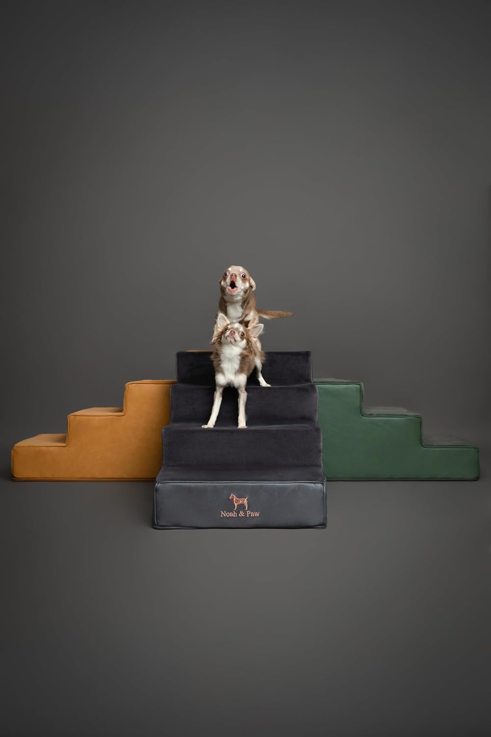 Noah & Paw Dog Steps for Bed, Up to 150lb, Extra Wide Dog Stairs for Bed