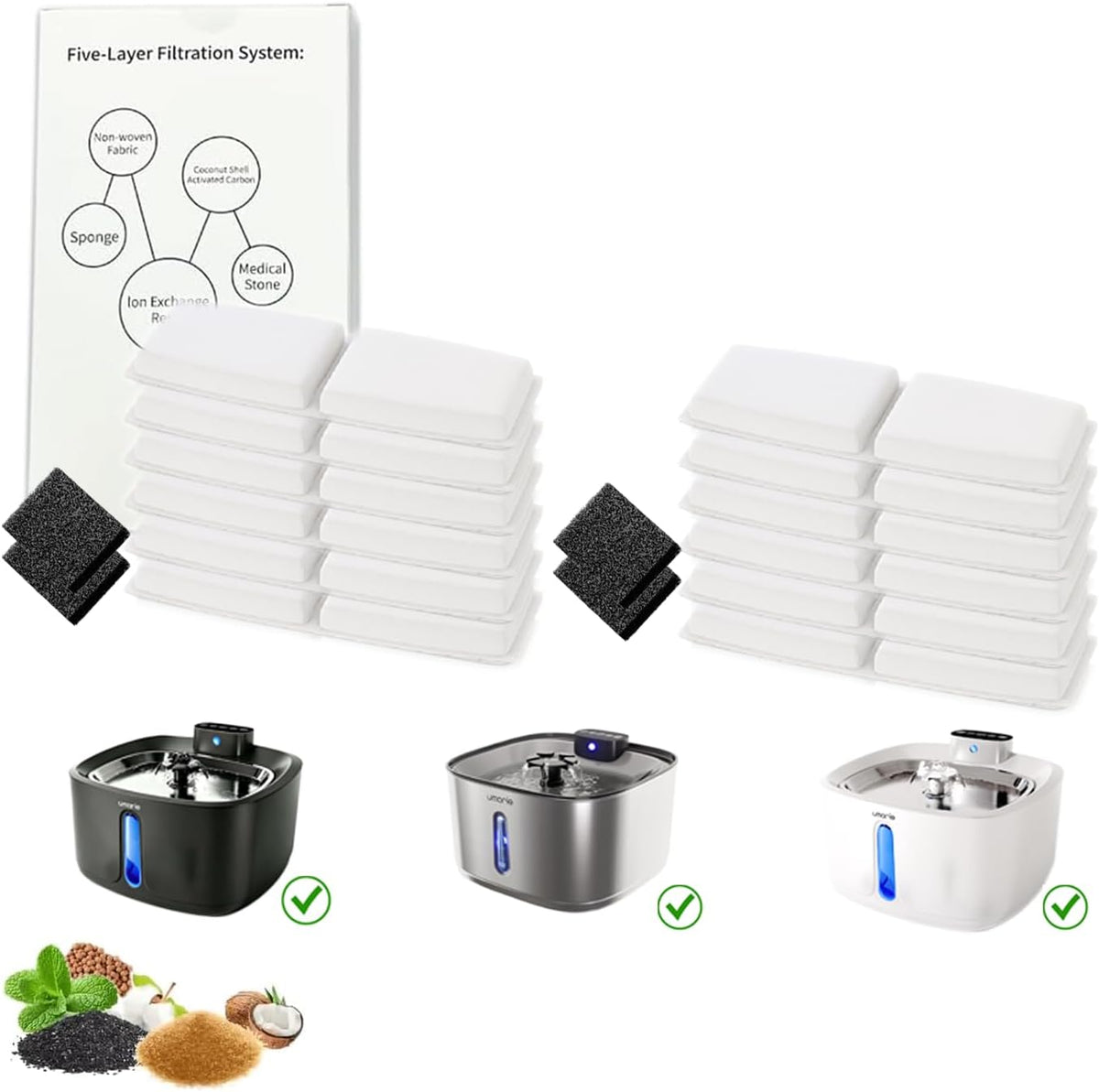 12 Pack Filters for cat Water founatin