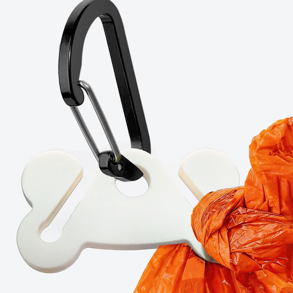 Dog Poop Bag Holder for Waste Bags Dispenser Leash Pet Waste Bag Carrier Hand Free Walking Holder,1PC White Holders