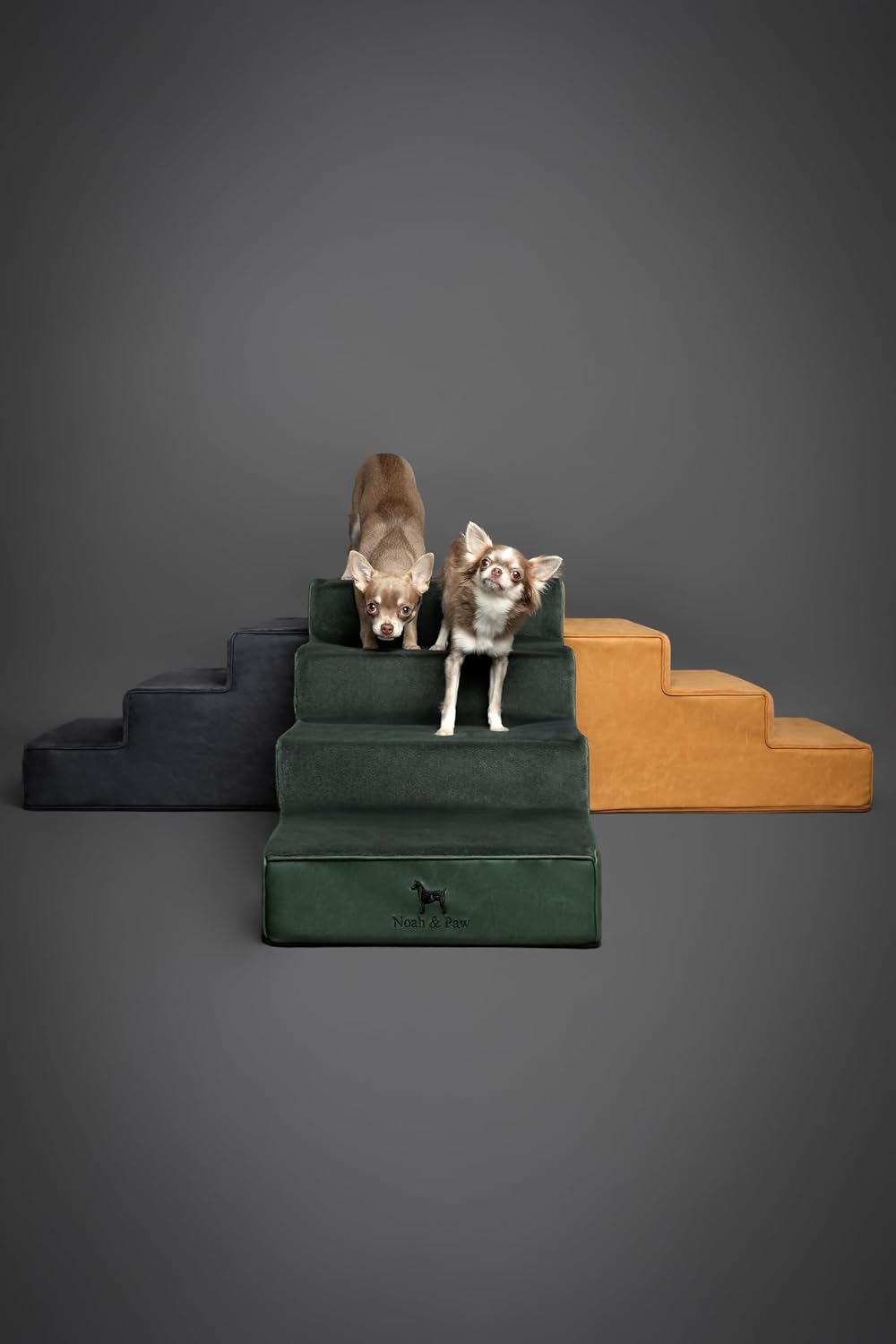 Noah & Paw Dog Steps for Bed, Up to 150lb, Extra Wide Dog Stairs for Bed