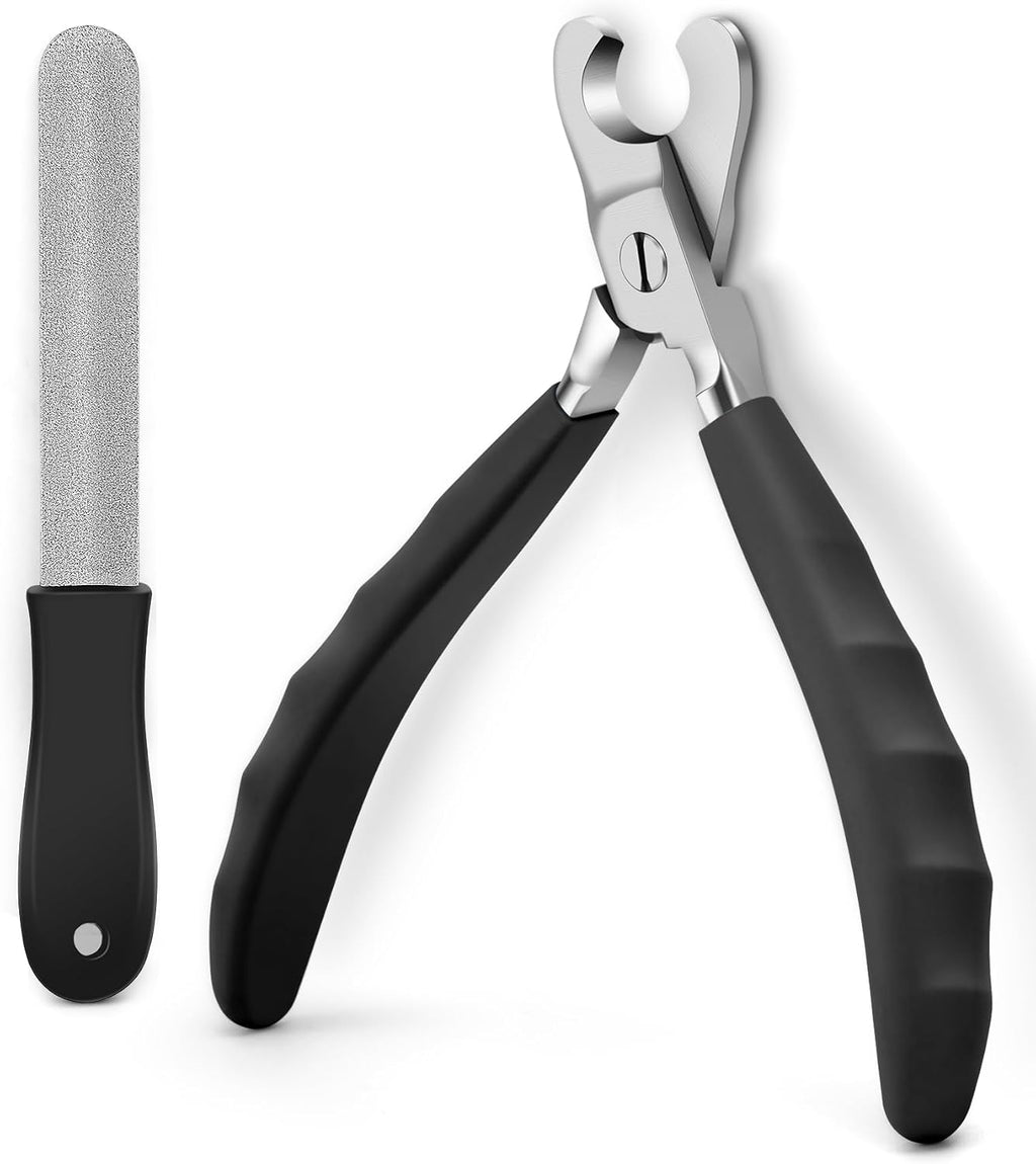 Gobeigo Heavy Duty Dog Nail Clippers for Large Dogs & Thick Nails (Black)