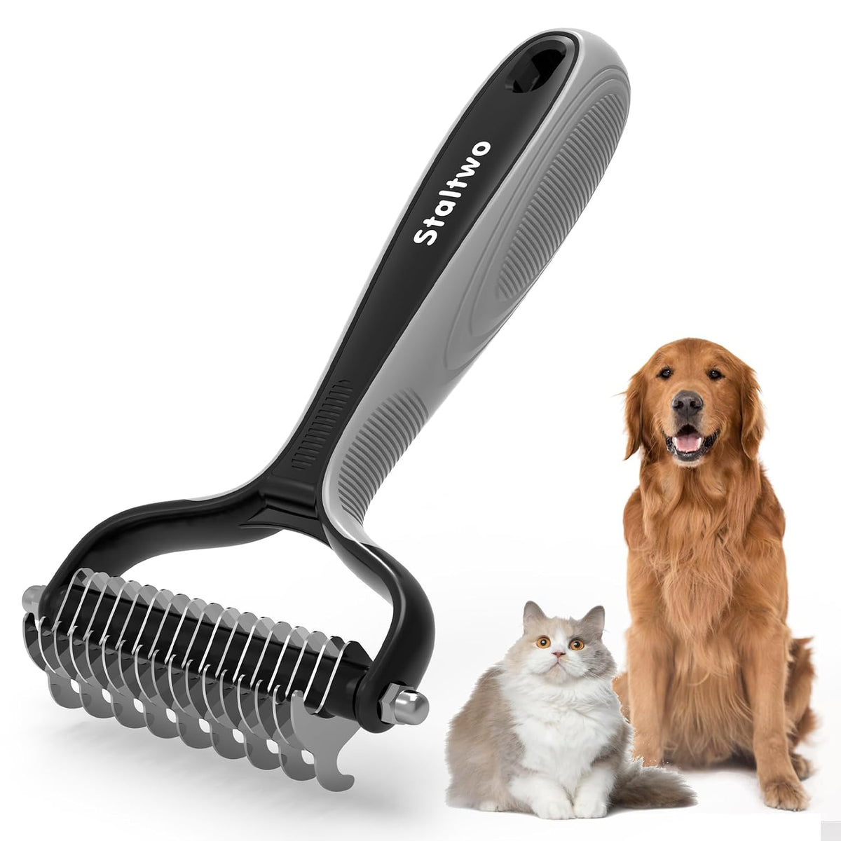 Staltwo Deshedding Dog Brush, Deshedding Undercoat Brush for Dog&Cat