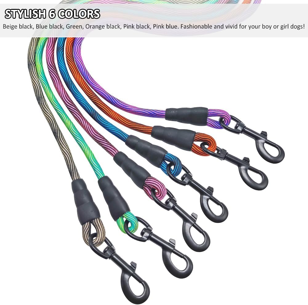 BTINESFUL 3FT 4FT 5FT Dog Tie Down, 2/5" Nylon Rope Indoor Short Dog Tether