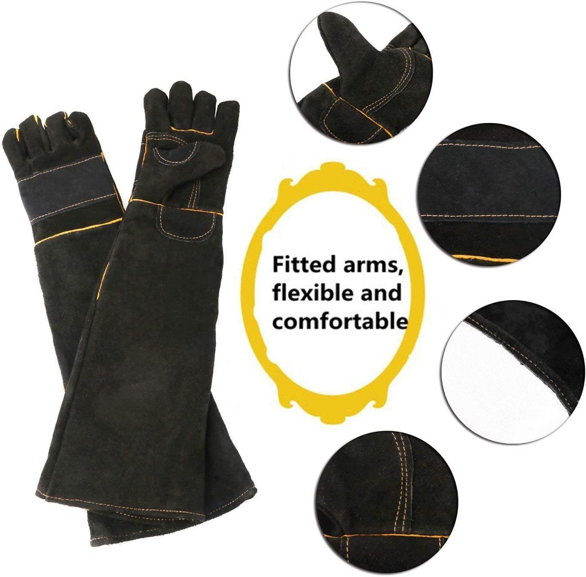 AOWPFVV Animal Handling Gloves Bite Proof for Dogs,Cats, 23.6in Large