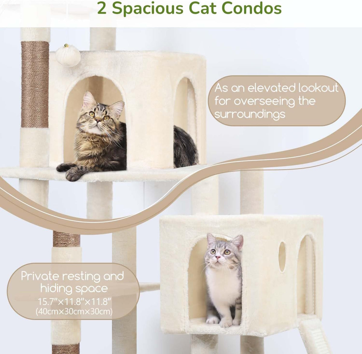 Globlazer F70 Pro Heavy Duty Cat Tree Tower for Indoor Cats Large Adult