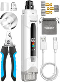 Whisper-Quiet Dog Nail Grinder Kit 50%More Powerful for Sensitive Dogs,Cats