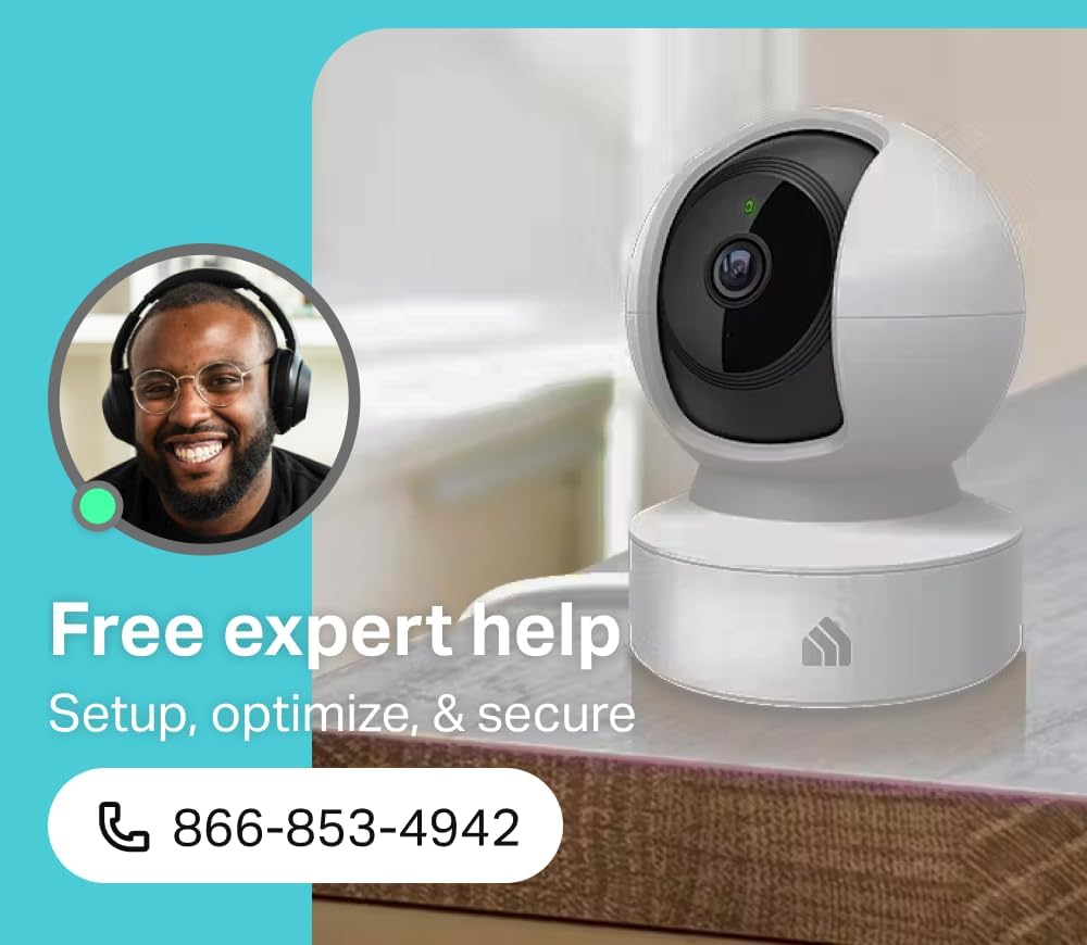 Kasa 2K+ Indoor Pan/Tilt Wired Security Camera, Baby & Pet Monitor, KC410S