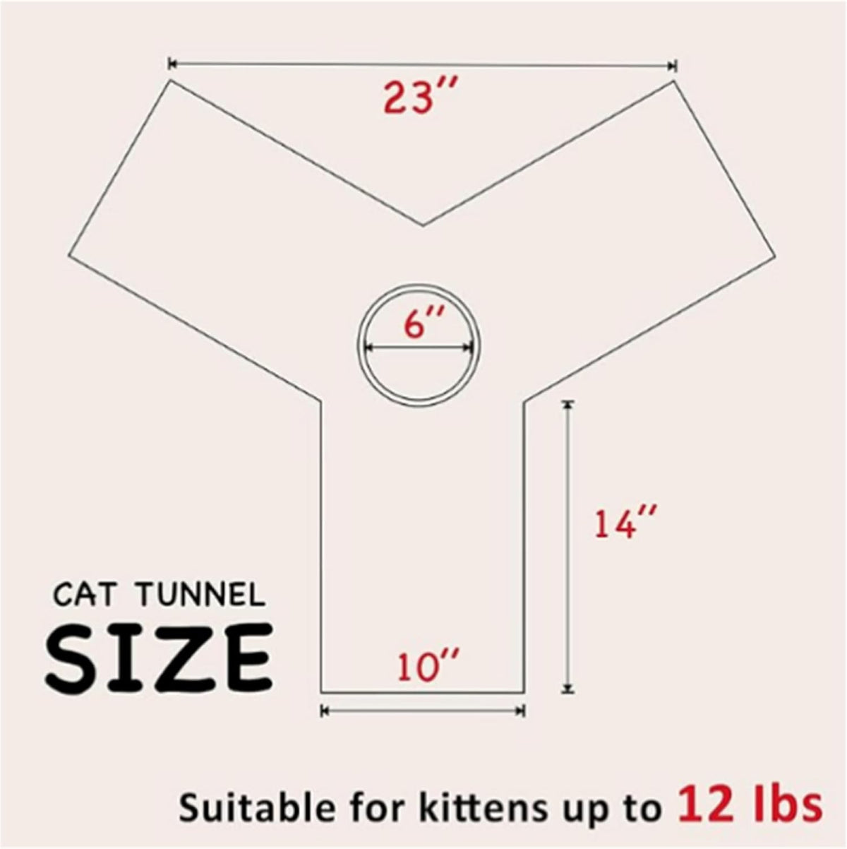Pet Cat Tunnel Tube Cat Toys 3 Way Collapsible, Tunnels for Indoor Cats，Kitty Bored Peek Hole Toy Ball Cat, Puppy, Kitty, Kitten, Rabbit