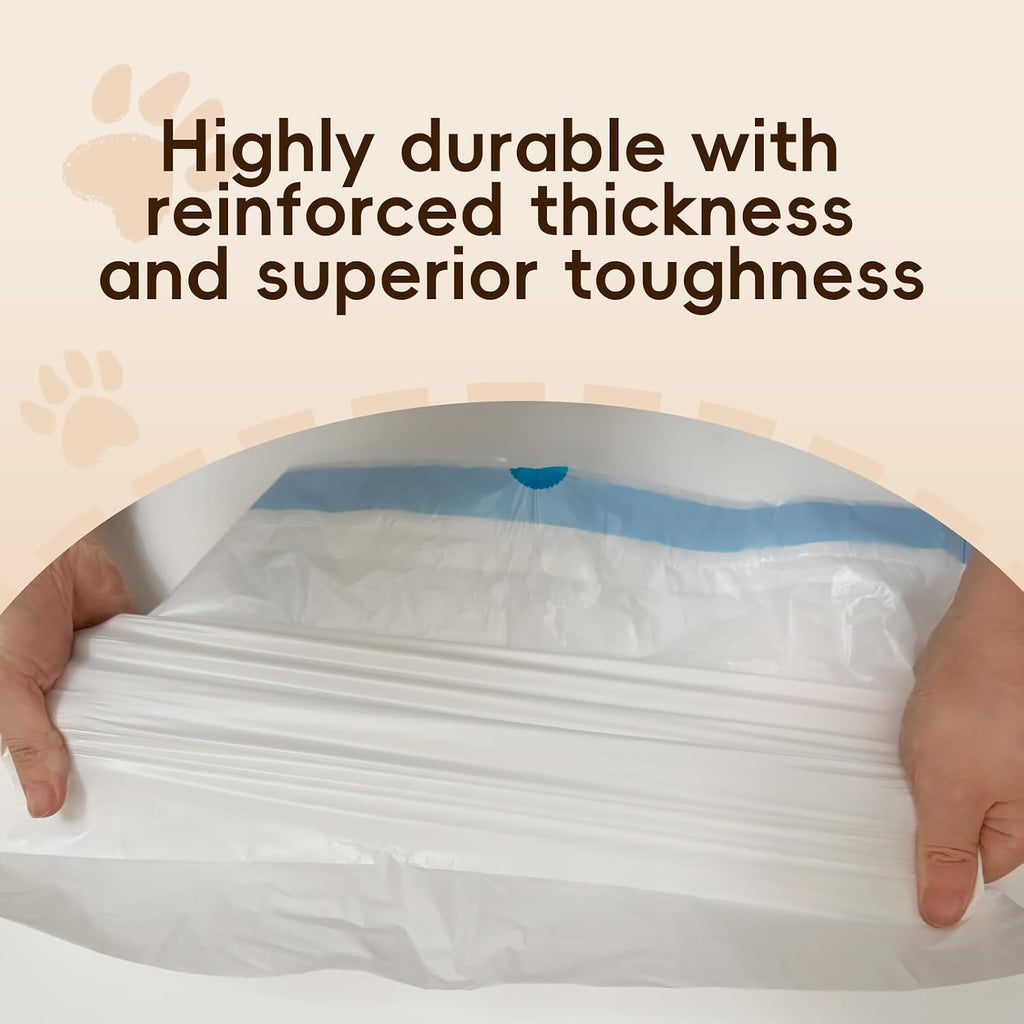 100 Counts Cat Litter Box Liners Bag Fit For MW-SC01/MW-SC02/MW-LR01 Automatic Self Cleaning Cat Litter Box, Waste Bags, 18" x 12.6"Heavy Duty Replacement Trash Bags with Drawstring