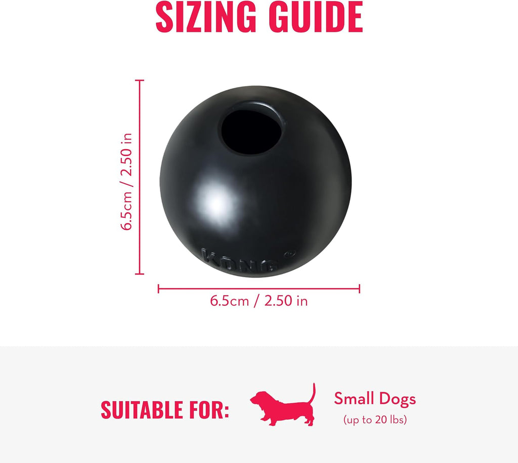 KONG Extreme Ball, Indestructible Rubber Dog Ball, for Small Dogs | Heavy-Duty Indestructible Rubber Ball Built for All-Day Fetch & Chase, Made for Tough, Active Outdoor Play