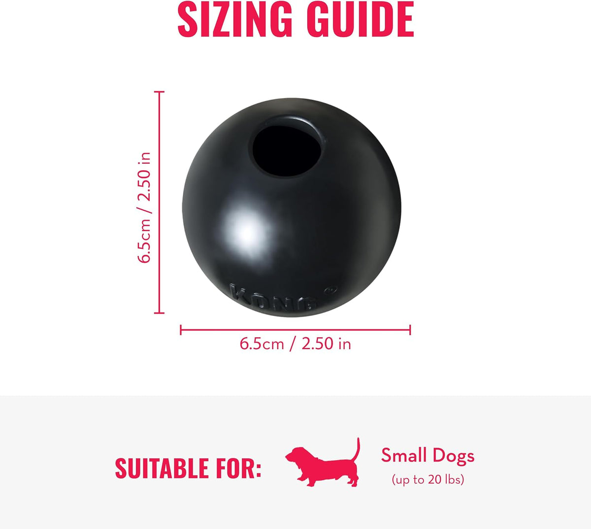 KONG Extreme Ball, Indestructible Rubber Dog Ball, for Small Dogs | Heavy-Duty Indestructible Rubber Ball Built for All-Day Fetch & Chase, Made for Tough, Active Outdoor Play
